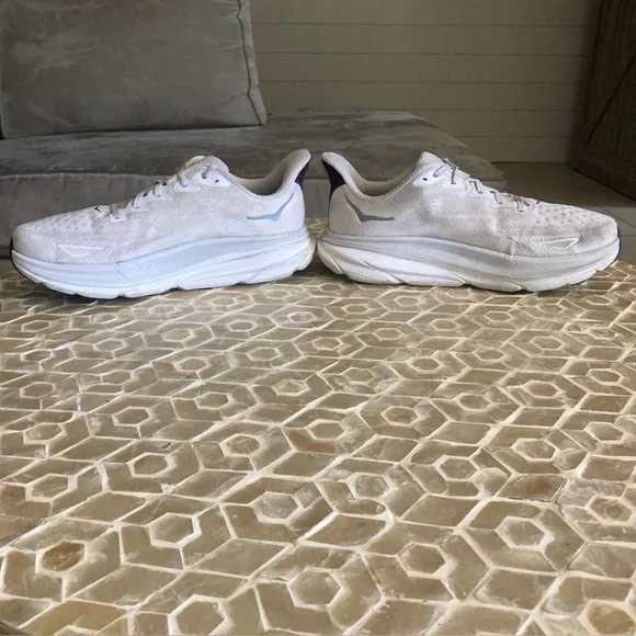 Hoka Mens Clifton 9 Men’s Running Shoe in Nimbus Cloud/Steel Wool (10.5) - Picture 8 of 11